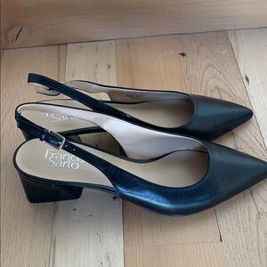 Franco Sarto Black Slingback Heels SZ 10